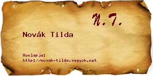 Novák Tilda névjegykártya