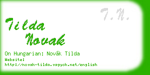 tilda novak business card